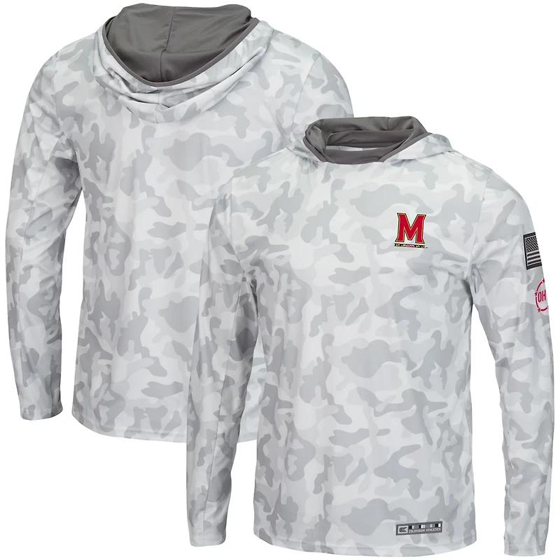 Colosseum Maryland Terrapins OHT Military Appreciation Long Sleeve Hoodie Top