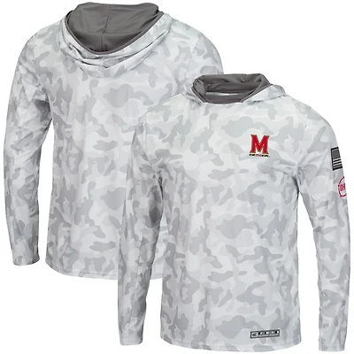 Colosseum Maryland Terrapins OHT Military Appreciation Long Sleeve Hoodie Top
