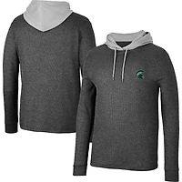 Colosseum Michigan State Spartans Ballot Waffle-Knit Thermal Long Sleeve Hoodie T-Shirt