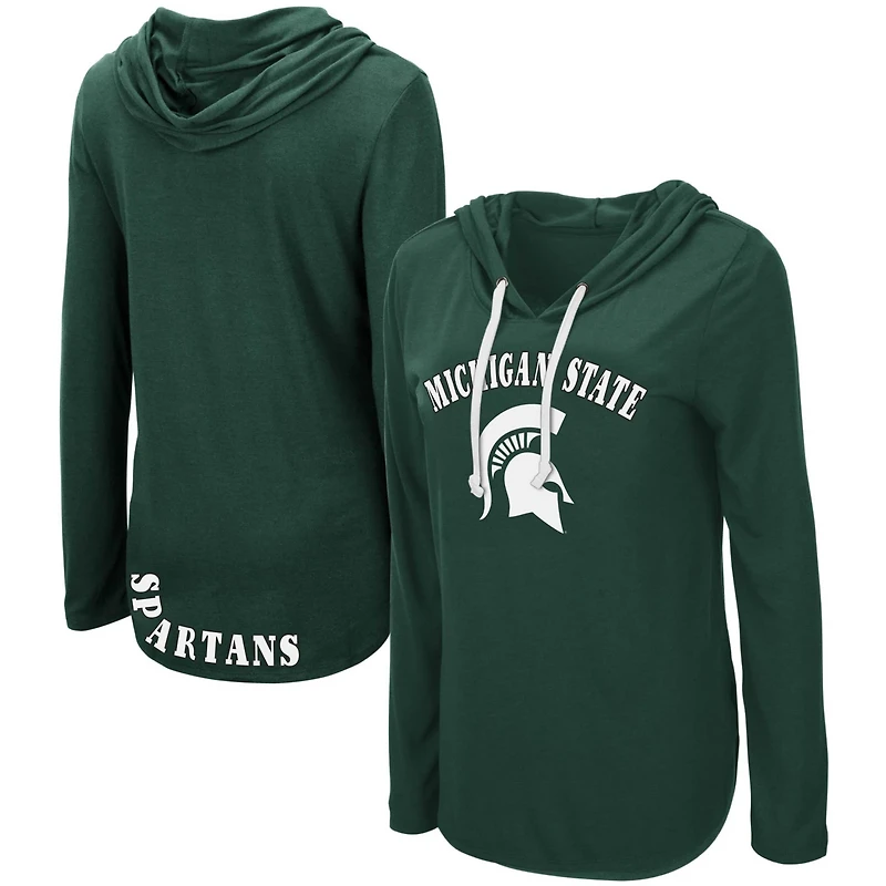 Colosseum Michigan State Spartans My Lover Lightweight Hooded Long Sleeve T-Shirt