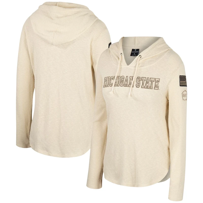 Colosseum Michigan State Spartans OHT Military Appreciation Casey Raglan Long Sleeve Hoodie T-Shirt