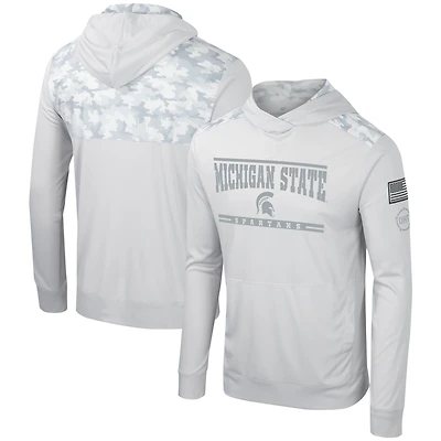 Colosseum Michigan State Spartans OHT Military Appreciation Long Sleeve Hoodie T-Shirt