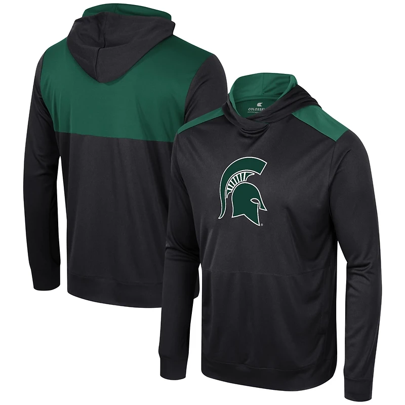 Colosseum Michigan State Spartans Warm Up Long Sleeve Hoodie T-Shirt