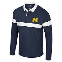 Colosseum Michigan Wolverines Too Cool For School Long Sleeve Polo