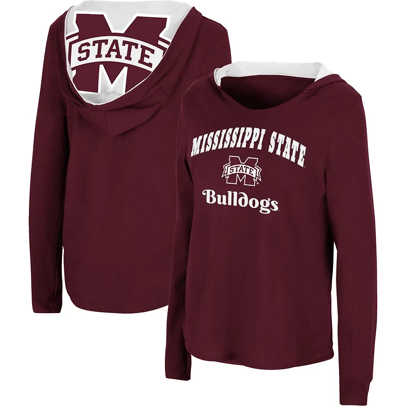 Colosseum Mississippi State Bulldogs Catalina Hoodie Long Sleeve T-Shirt