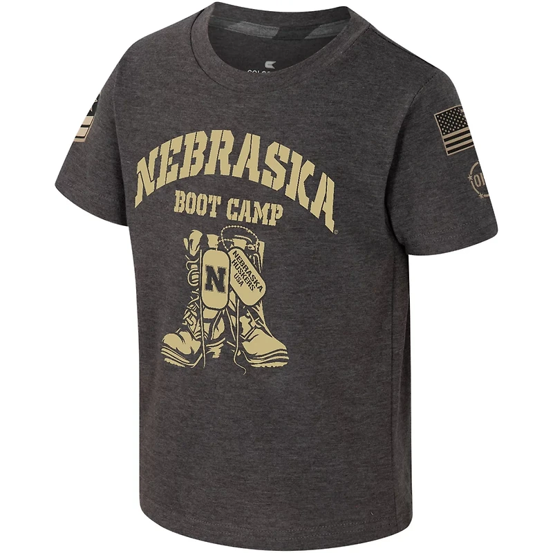 Colosseum Nebraska Huskers OHT Military Appreciation Boot Camp T-Shirt