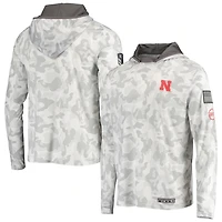 Colosseum Nebraska Huskers OHT Military Appreciation Long Sleeve Hoodie Top