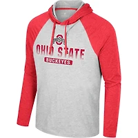 Colosseum Ohio State Buckeyes Hasta La Vista Raglan Hoodie Long Sleeve T-Shirt
