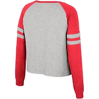 Colosseum Ohio State Buckeyes I'm Gliding Here Raglan Long Sleeve Cropped T-Shirt