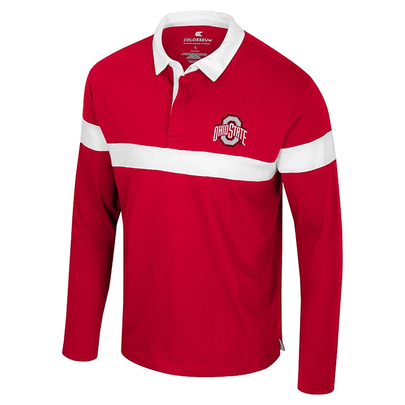 Colosseum Ohio State Buckeyes Too Cool For School Long Sleeve Polo