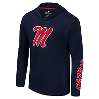 Colosseum Ole Miss Rebels Logo Lockup Active Blend Long Sleeve T-Shirt Hoodie
