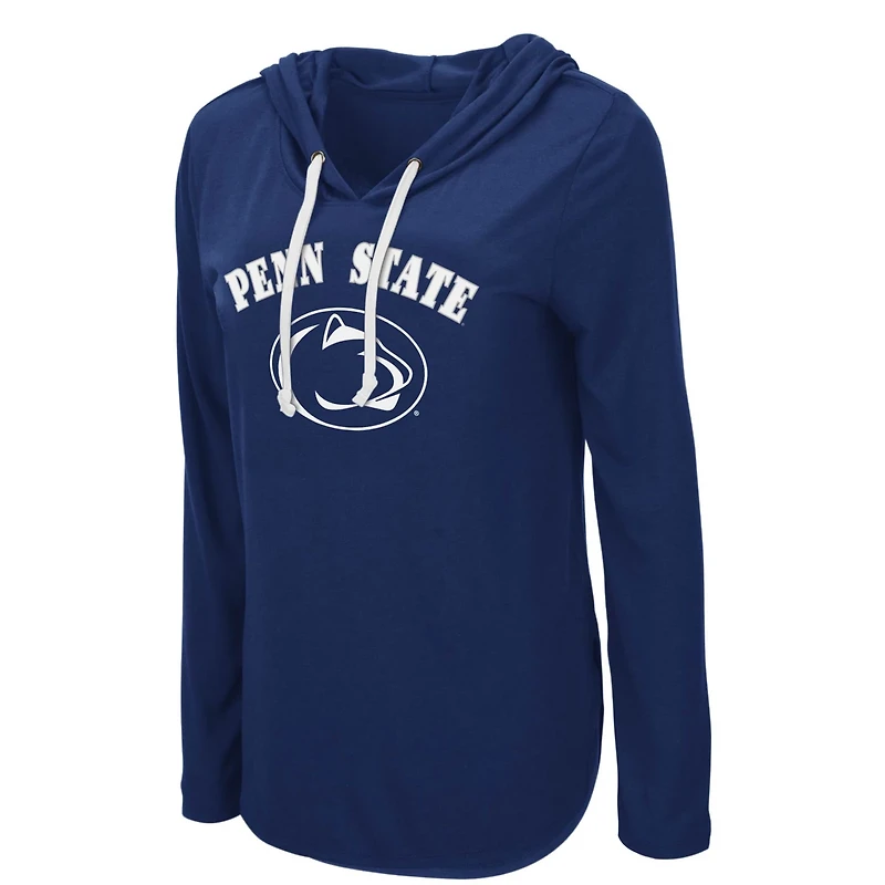 Colosseum Penn State Nittany Lions My Lover Lightweight Hooded Long Sleeve T-Shirt