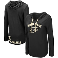 Colosseum Purdue Boilermakers My Lover Lightweight Hooded Long Sleeve T-Shirt