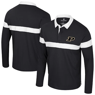 Colosseum Purdue Boilermakers Too Cool For School Long Sleeve Polo