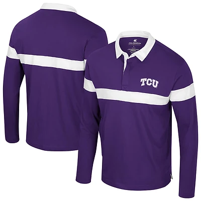 Colosseum TCU Horned Frogs Too Cool For School Long Sleeve Polo