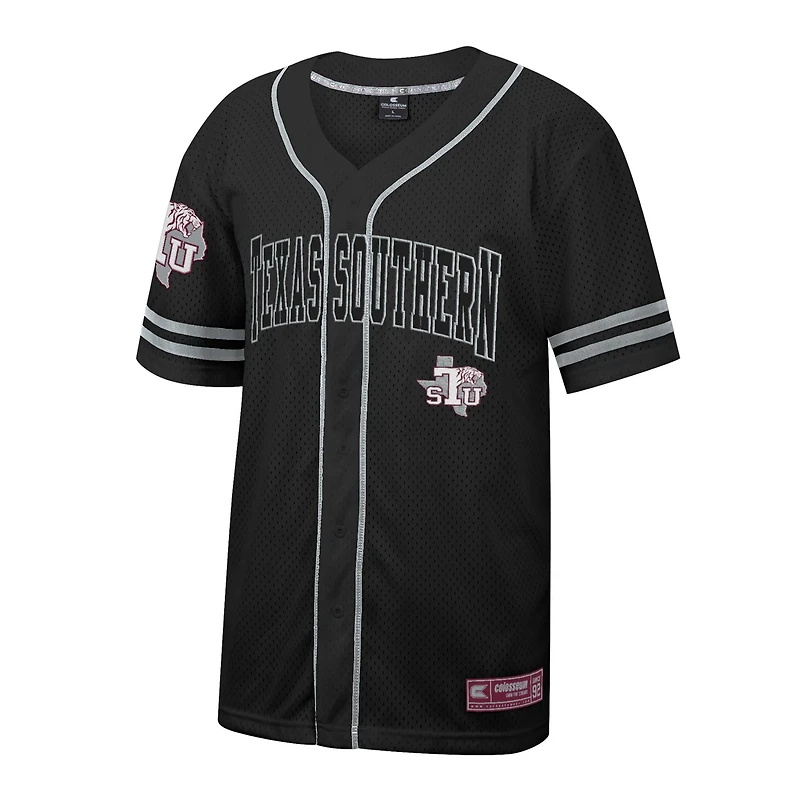 Colosseum Texas Southern Tigers Free Spirited Mesh Button-Up Baseball Jersey