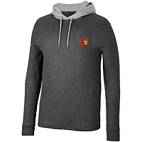 Colosseum USC Trojans Ballot Waffle-Knit Thermal Long Sleeve Hoodie T-Shirt