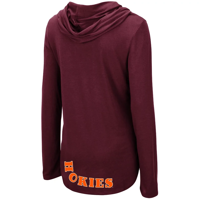 Colosseum Virginia Tech Hokies My Lover Lightweight Hooded Long Sleeve T-Shirt