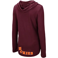 Colosseum Virginia Tech Hokies My Lover Lightweight Hooded Long Sleeve T-Shirt