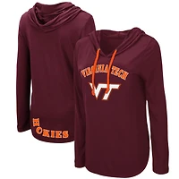 Colosseum Virginia Tech Hokies My Lover Lightweight Hooded Long Sleeve T-Shirt