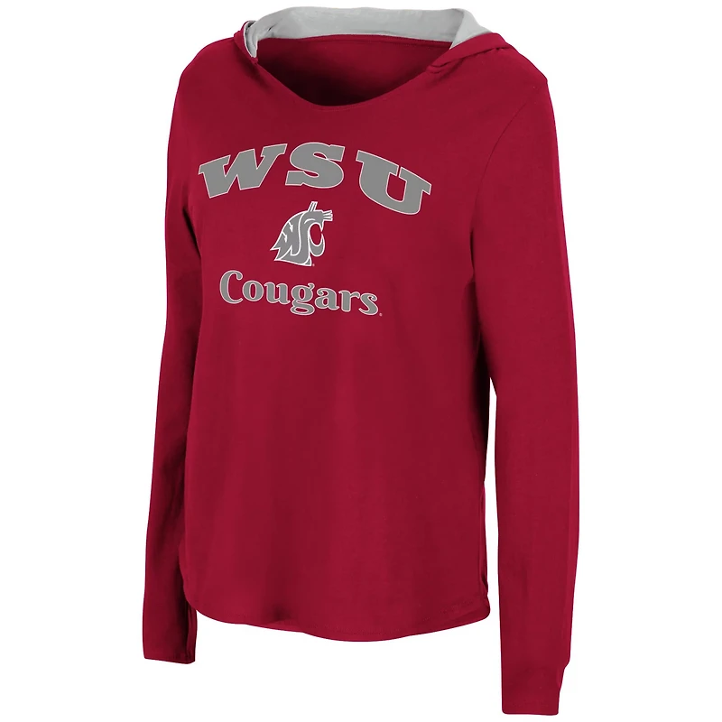 Colosseum Washington State Cougars Catalina Hoodie Long Sleeve T-Shirt