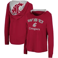 Colosseum Washington State Cougars Catalina Hoodie Long Sleeve T-Shirt