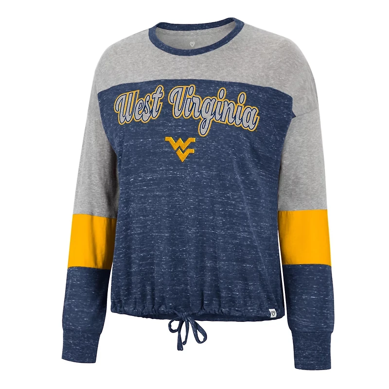 Colosseum West Virginia Mountaineers Joanna Tie Front Long Sleeve T-Shirt