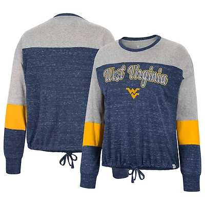 Colosseum West Virginia Mountaineers Joanna Tie Front Long Sleeve T-Shirt