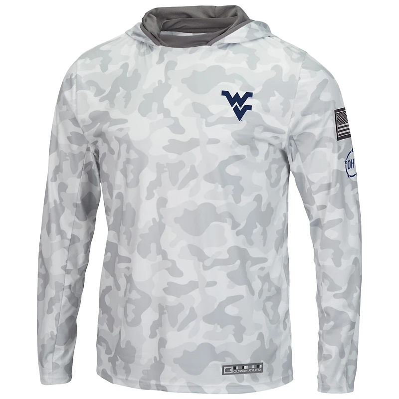 Colosseum West Virginia Mountaineers OHT Military Appreciation Long Sleeve Hoodie Top