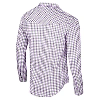 Colosseum x Wrangler Clemson Tigers Plaid Window Pane Long Sleeve Full-Snap Shirt