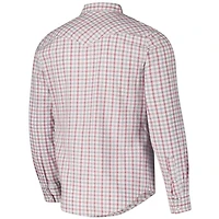 Colosseum x Wrangler Indiana Hoosiers Plaid Window Pane Long Sleeve Full-Snap Shirt