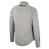 Colosseum x Wrangler Iowa Hawkeyes Cowboy Cut Western Full-Snap Long Sleeve Shirt