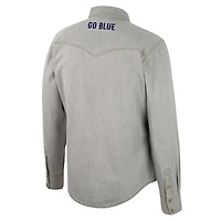 Colosseum x Wrangler Michigan Wolverines Cowboy Cut Western Full-Snap Long Sleeve Shirt