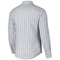 Colosseum x Wrangler Michigan Wolverines Plaid Window Pane Long Sleeve Full-Snap Shirt