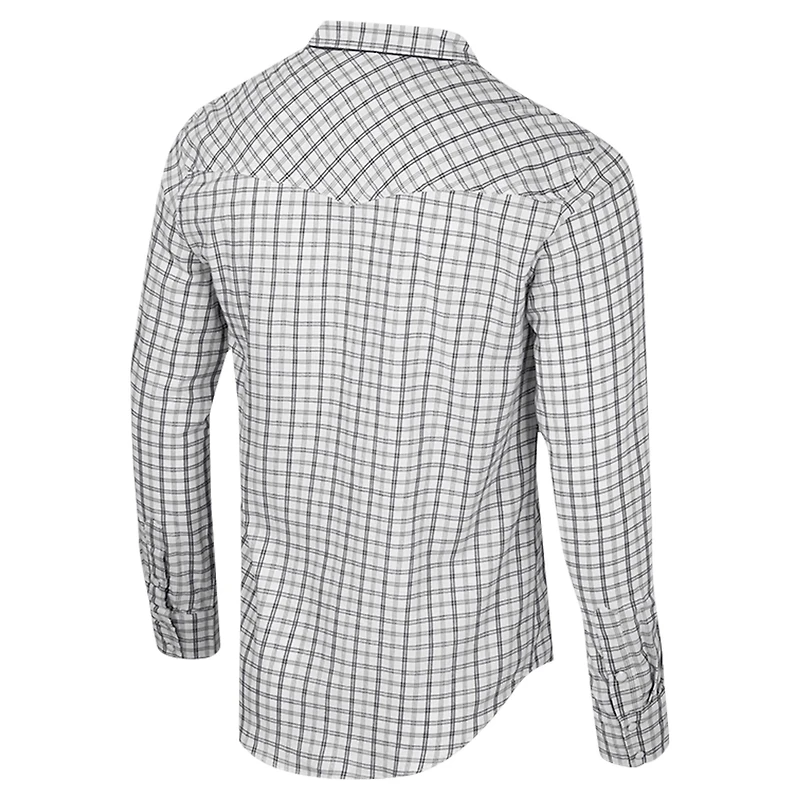 Colosseum x Wrangler Mississippi State Bulldogs Plaid Window Pane Long Sleeve Full-Snap Shirt