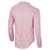 Colosseum x Wrangler Ohio State Buckeyes Plaid Window Pane Long Sleeve Full-Snap Shirt