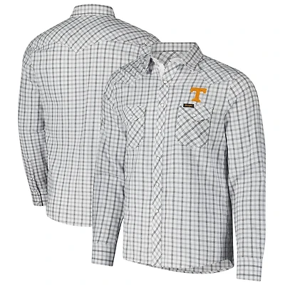 Colosseum x Wrangler Tennessee Volunteers Plaid Window Pane Long Sleeve Full-Snap Shirt