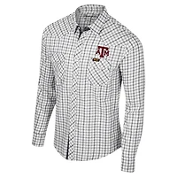 Colosseum x Wrangler Texas AM Aggies Plaid Window Pane Long Sleeve Full-Snap Shirt