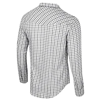 Colosseum x Wrangler Texas Longhorns Plaid Window Pane Long Sleeve Full-Snap Shirt
