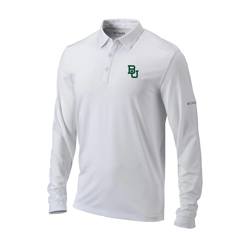 Columbia Baylor Bears Omni-Wick Pin High Long Sleeve Polo