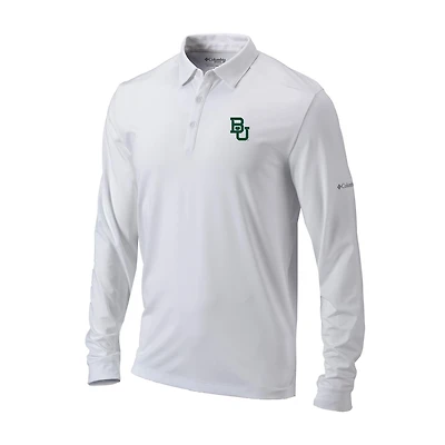 Columbia Baylor Bears Omni-Wick Pin High Long Sleeve Polo