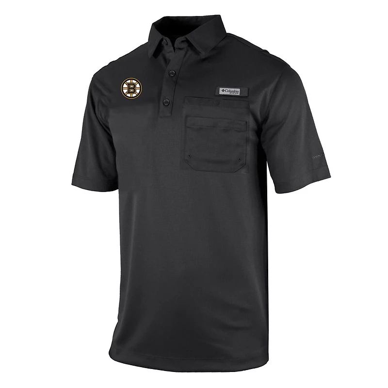 Columbia Boston Bruins Flycaster Omni-Wick Pocket Polo