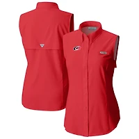Columbia Carolina Hurricanes Tamiami Omni-Shade Sleeveless Button-Up Shirt