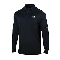 Columbia Charlotte Hornets Omni-Wick Pin High Long Sleeve Polo