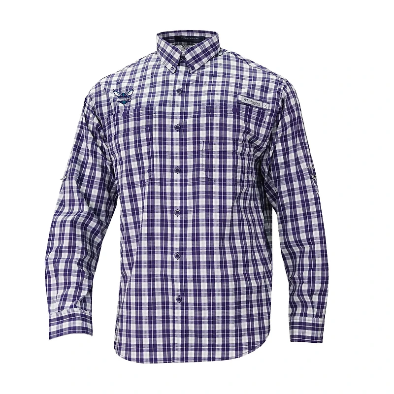 Columbia Charlotte Hornets Super Tamiami Long Sleeve Button-Up