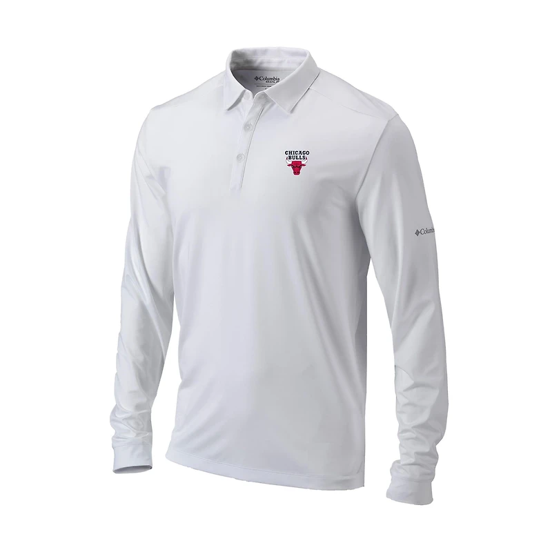 Columbia Chicago Bulls Omni-Wick Pin High Long Sleeve Polo