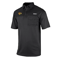 Columbia Chicago hawks Flycaster Omni-Wick Pocket Polo