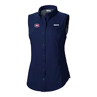 Columbia Columbus Blue Jackets Tamiami Omni-Shade Sleeveless Button-Up Shirt