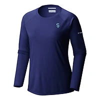Columbia Deep Sea Seattle Kraken Omni-Shade Tidal Tee II Raglan Long Sleeve T-Shirt