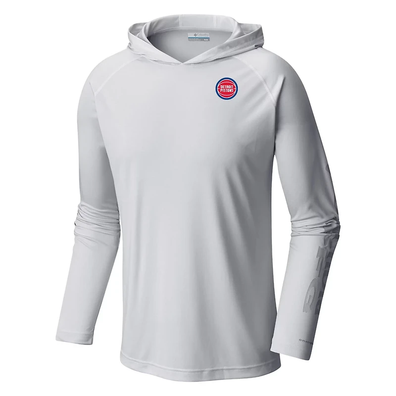 Columbia Detroit Pistons Terminal Tackle Long Sleeve Hoodie T-Shirt
